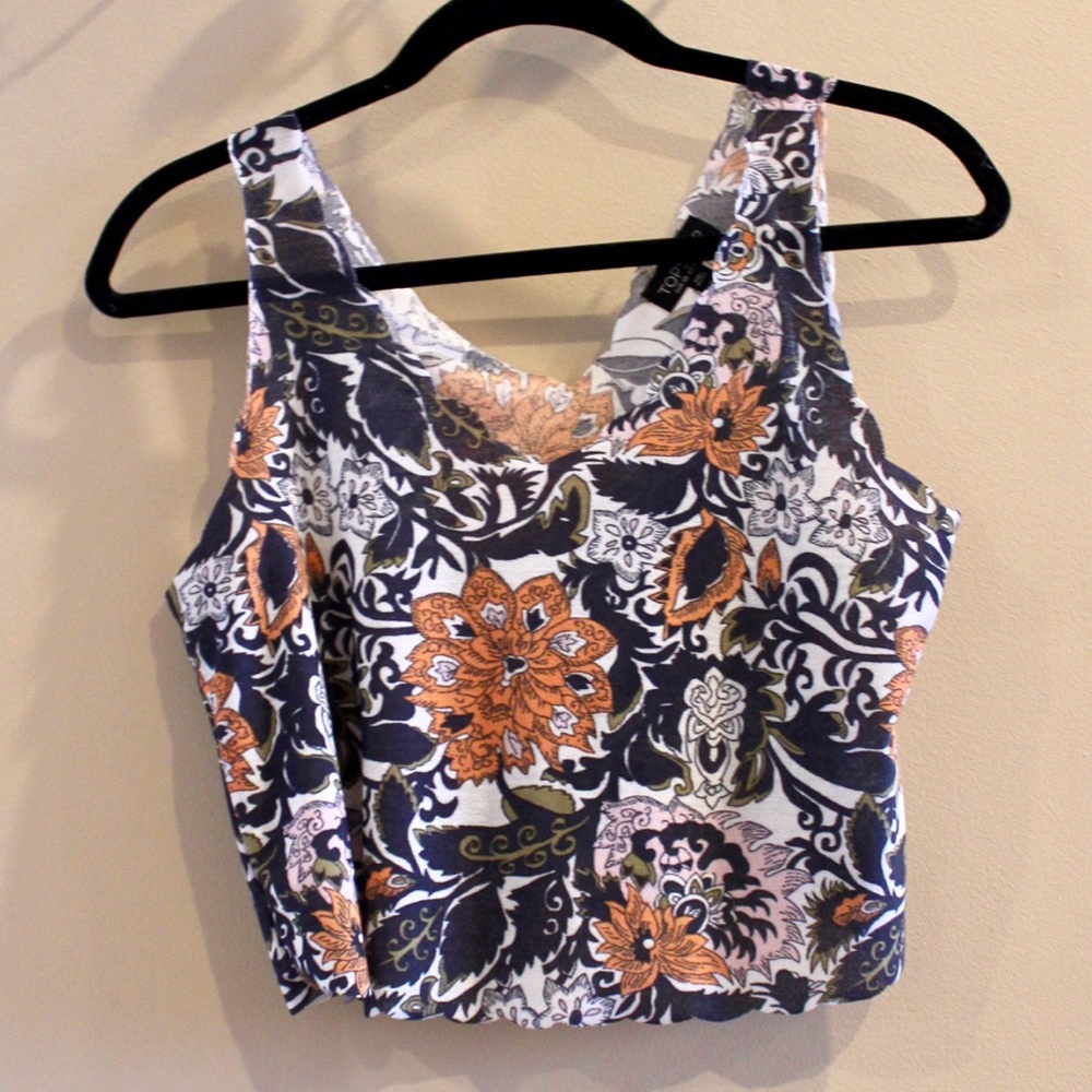 Topshop Scalloped Crop Top